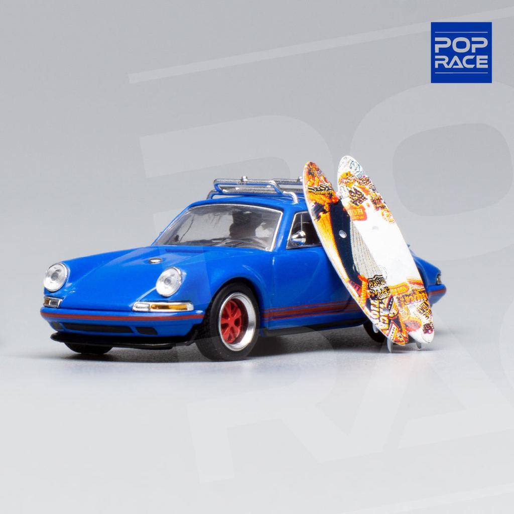 [HÀNG CÓ SẴN] Mô hình xe POPRACE 1:64 SINGER 964 BLUE WITH WAKEBOARD PR640018