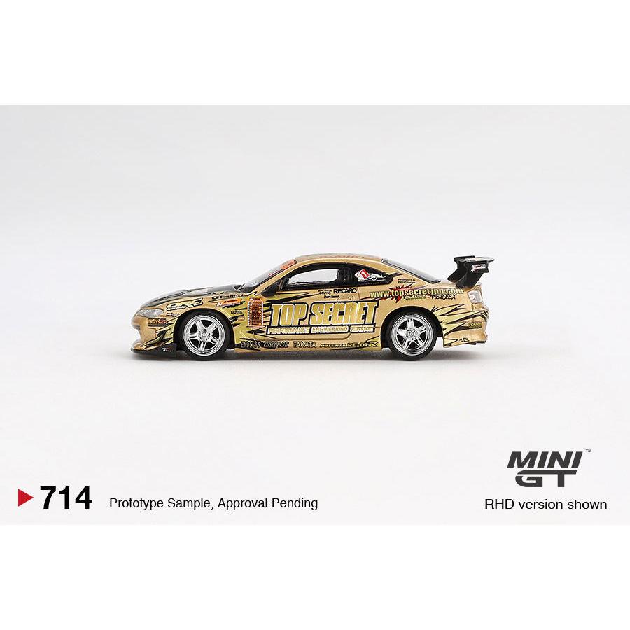 [HÀNG CÓ SẴN] Mocus Mô hình xe Mini GT 1:64 Nissan Silvia (S15) Top Secret D1GP 714