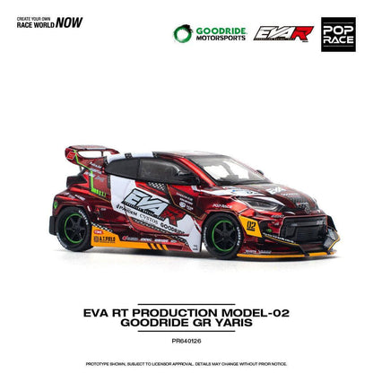 [HÀNG CÓ SẴN] Mô hình xe POPRACE 1:64 EVA RT PRODUCTION MODEL-02 GOODRIDE GR YARIS PR640126