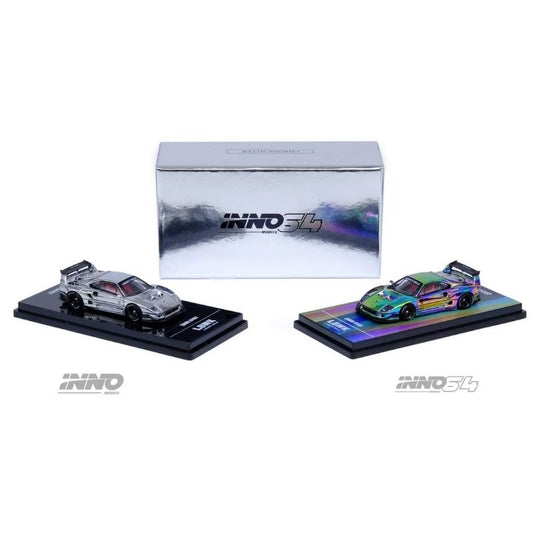 Mô hình xe Ferrari F40 Chrome Silver Chase Car include INNO64 (Có thể bao gồm bản CHASE)