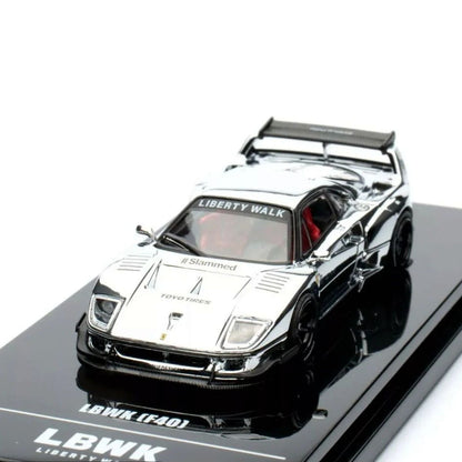 Mô hình xe Ferrari F40 Chrome Silver Chase Car include INNO64 (Có thể bao gồm bản CHASE)