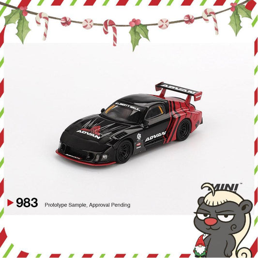 [HÀNG CÓ SẴN] Mocus Mô hình xe Mini GT 1:64 Mazda RX-7 LB-Super Silhouette Advan 983