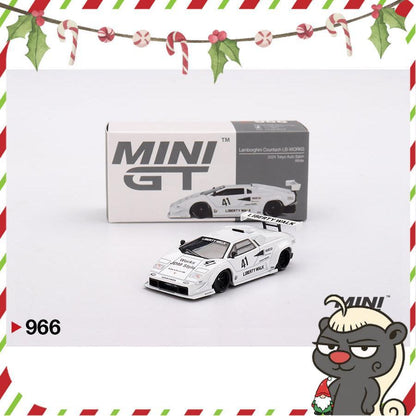 [HÀNG CÓ SẴN] Mocus Mô hình xe Mini GT 1:64 Lamborghini Countach LB-WORKS White 2024 Tokyo Auto Salon 966