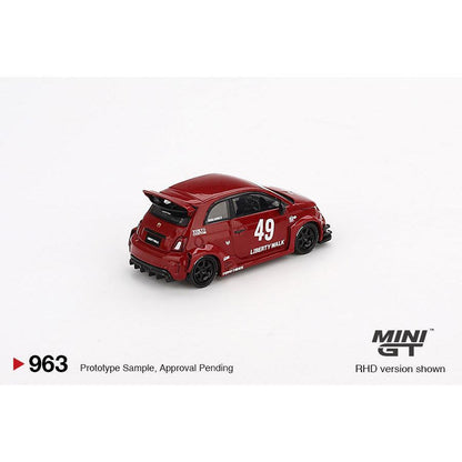 [HÀNG CÓ SẴN] Mocus Mô hình xe Mini GT 1:64 LB-WORKS x Abas Works ABARTH 595 Red 963