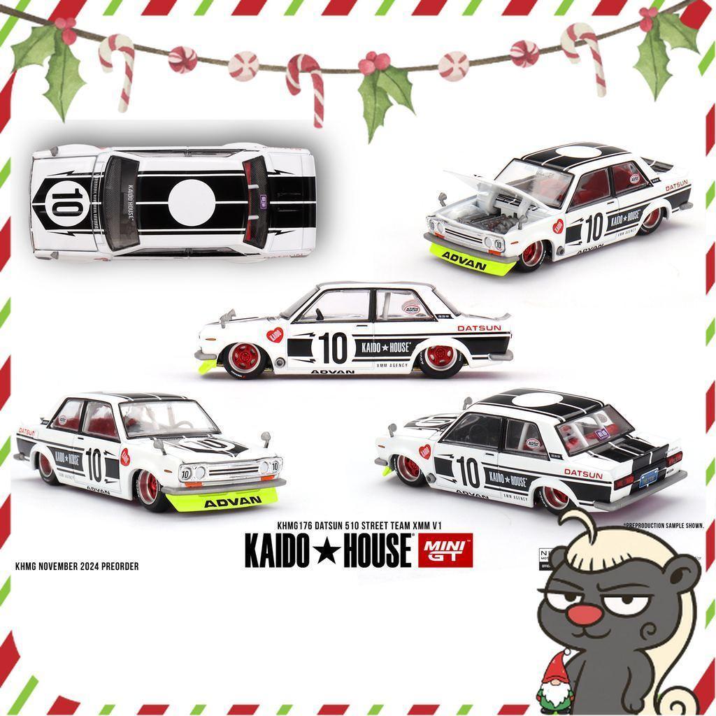 [HÀNG CÓ SẴN] Mô hình xe KAIDO HOUSE 1:64 Datsun 510 Street Team XMM V1 KHMG176