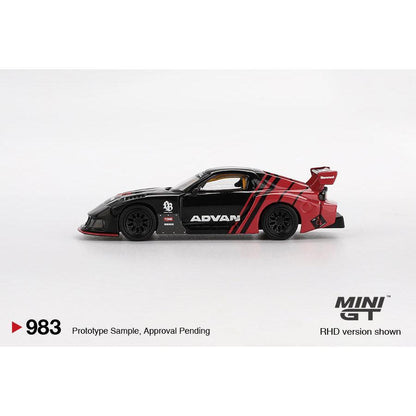 [HÀNG CÓ SẴN] Mocus Mô hình xe Mini GT 1:64 Mazda RX-7 LB-Super Silhouette Advan 983