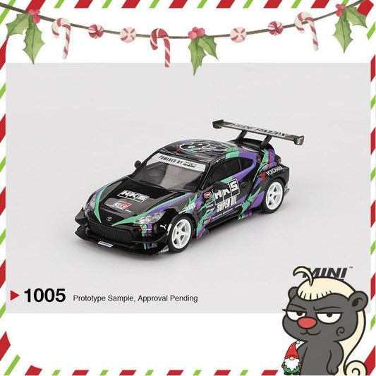 [HÀNG CÓ SẴN] Mocus Mô hình xe Mini GT 1:64 Toyota GR86 HKS TYPE R 2022 Tokyo Auto Salon 1005