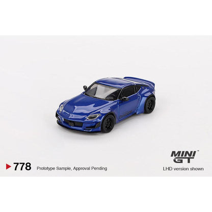 [HÀNG CÓ SẴN] Mocus Mô hình xe Mini GT 1:64 Nissan Z Pandem Seiran Blue 778