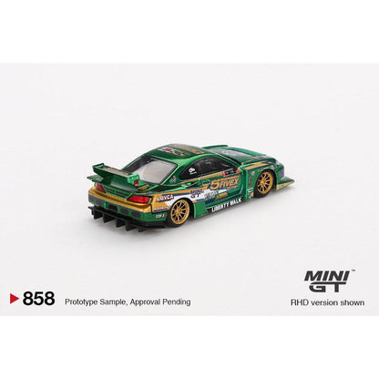 [HÀNG CÓ SẴN] Mocus Mô hình xe Mini GT 1:64 Nissan LB-Super Silhouette S15 SILVIA LBWK 2024 Fausto Racing 858