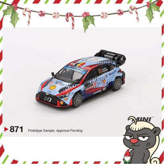 [HÀNG CÓ SẴN] Mocus Mô hình xe Mini GT 1:64 Hyundai i20 N Rally1 Hybrid #11 2024 Rallye Monte-Carlo Winner 871