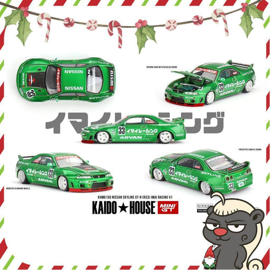 [HÀNG CÓ SẴN] Mô hình xe KAIDO HOUSE 1:64 Nissan Skyline GT-R (R33) Imai Racing V1 KHMG150