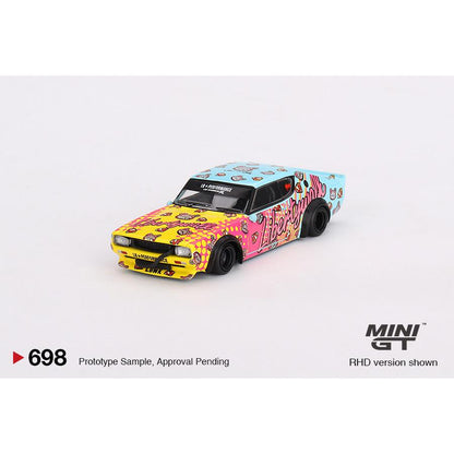[HÀNG CÓ SẴN] Mô hình xe Mini GT 1:64 Nissan Skyline Kenmeri Liberty Walk LBWK KUMA MGT00698