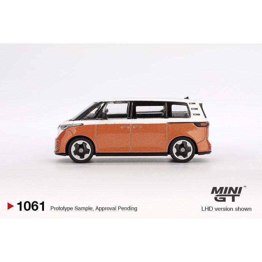 [HÀNG CÓ SẴN] Mocus Mô hình xe Mini GT 1:64 Volkswagen ID.Buzz Candy White / Energetic Orange 1061