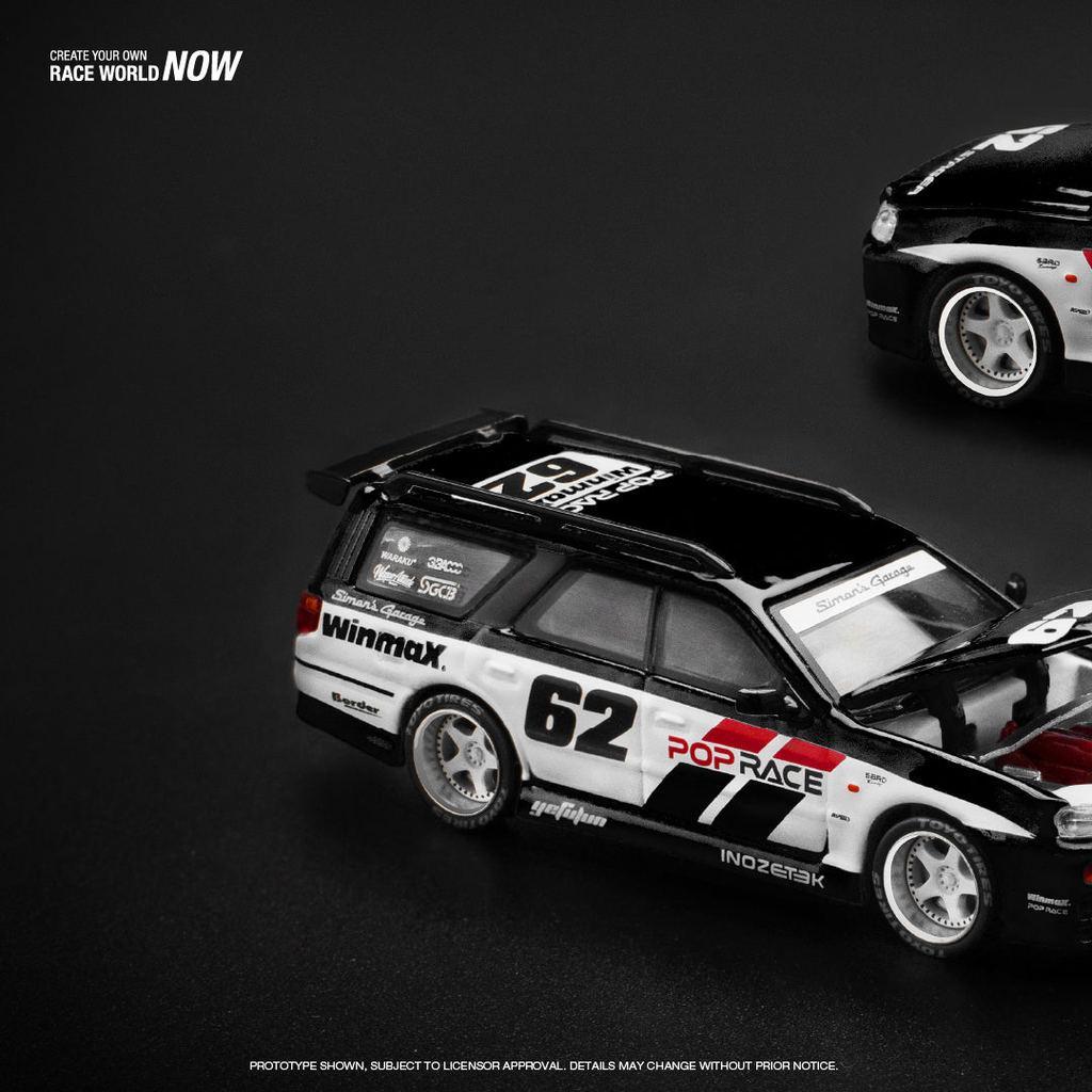 [HÀNG CÓ SẴN] Mô hình xe POPRACE 1:64 NISSAN STAGEA SIM0N'S GARAGE 62 - BLACK PR640211