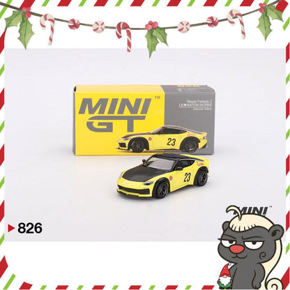 [HÀNG CÓ SẴN] Mocus Mô hình xe Mini GT 1:64 Nissan Z LBNATION WORKS Ikazuchi Yellow 826