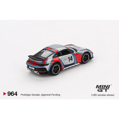 [HÀNG CÓ SẴN] Mocus Mô hình xe Mini GT 1:64 Porsche 911 Dakar Ice Grey Metallic "Rally 1978" 964