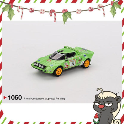 [HÀNG CÓ SẴN] Mocus Mô hình xe Mini GT 1:64 Lancia Stratos HF #4 1979 Spanish Rally Champion 1050