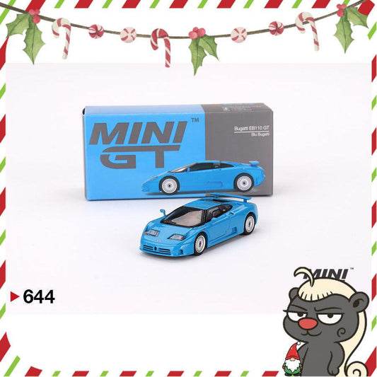 [HÀNG CÓ SẴN] Mocus Mô hình xe Mini GT 1:64 Bugatti EB110 GT Blu Bugatti 0644