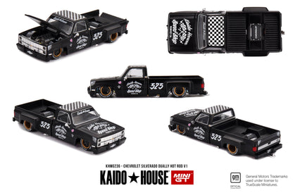 [Mocus Bán lượt mua trước] Sắp ra mắt Quý 01/2026 mô hình xe Mini GT Kaido House 1:64 Chevrolet Silverado Dually Hot Rod V1 KHMG236