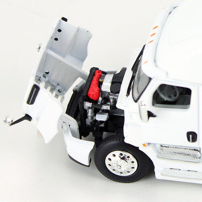 Mô hình xe DCP 1:64White/White Freightliner 2018 Cascadia High-Roof Sleeper & 53' Utility Trailer With Skirts 60-0744