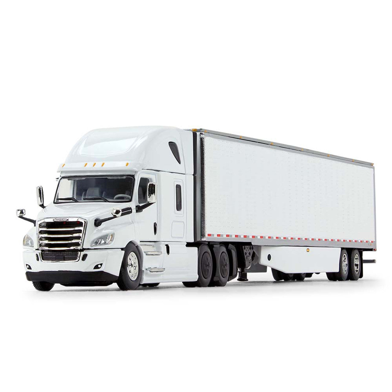 Mô hình xe DCP 1:64White/White Freightliner 2018 Cascadia & 53' Utility Trailer With Thermo King Reefer 60-1054