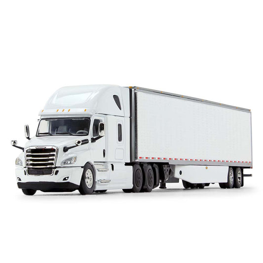 Mô hình xe DCP 1:64White/White Freightliner 2018 Cascadia & 53' Utility Trailer With Thermo King Reefer 60-1054