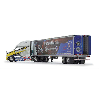 Mô hình xe DCP 1:64Flight 93: Halo Foundation Freightliner Cascadia High-Roof Sleeper With A 53' Utility Trailer 60-1178