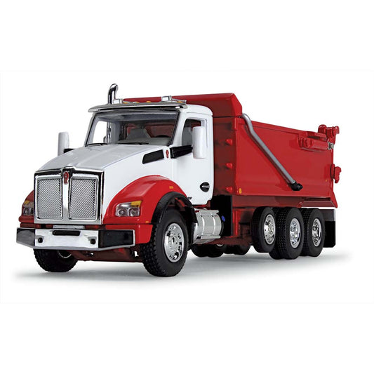 Mô hình xe DCP 1:64White/Viper Red Kenworth T880 Rogue Dump 60-1415