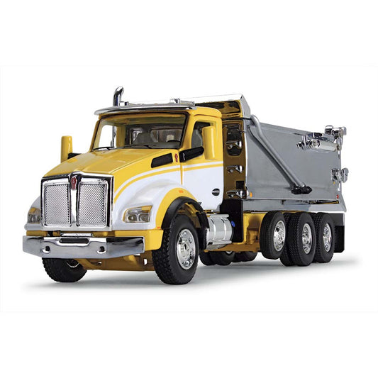 Mô hình xe DCP 1:64Yellow/White/Chrome Kenworth T880 Rogue Dump 60-1416