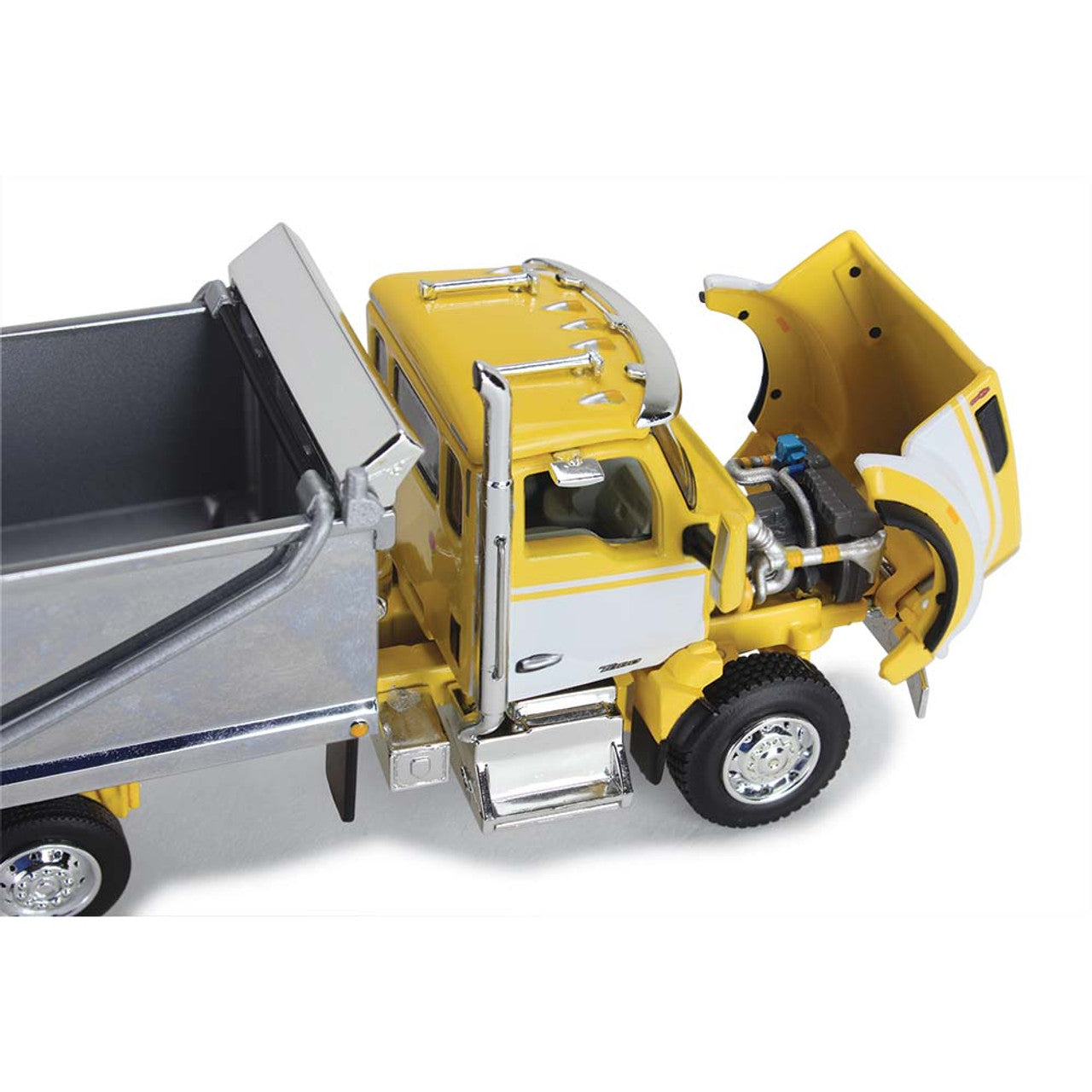 Mô hình xe DCP 1:64Yellow/White/Chrome Kenworth T880 Rogue Dump 60-1416