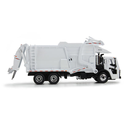 Mô hình xe DCP 1:64White Mack LR With McNeilus Meridian Front Load Refuse Truck And Trash Bin 60-1795