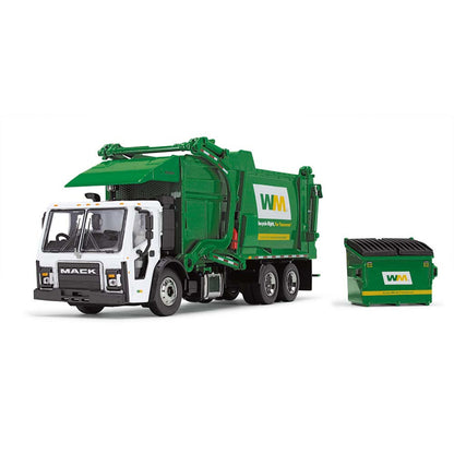Mô hình xe DCP 1:64WM Mack LR With McNeilus Meridian Front Load Refuse Truck And Trash Bin 60-1796D
