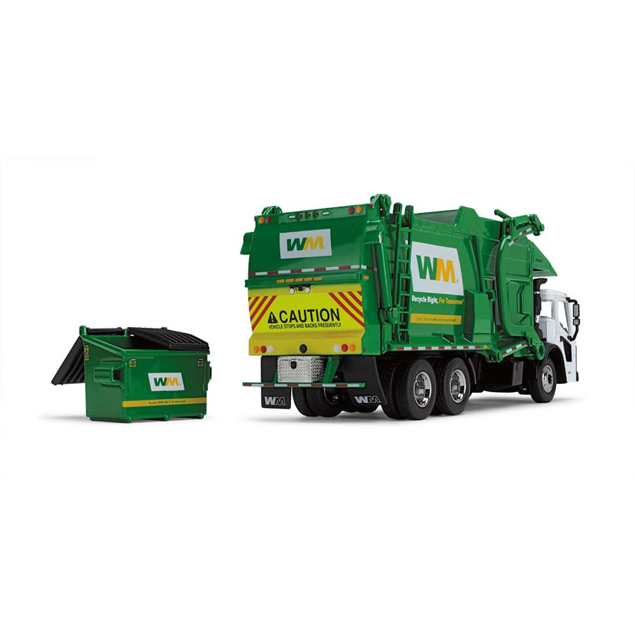 Mô hình xe DCP 1:64WM Mack LR With McNeilus Meridian Front Load Refuse Truck And Trash Bin 60-1796D