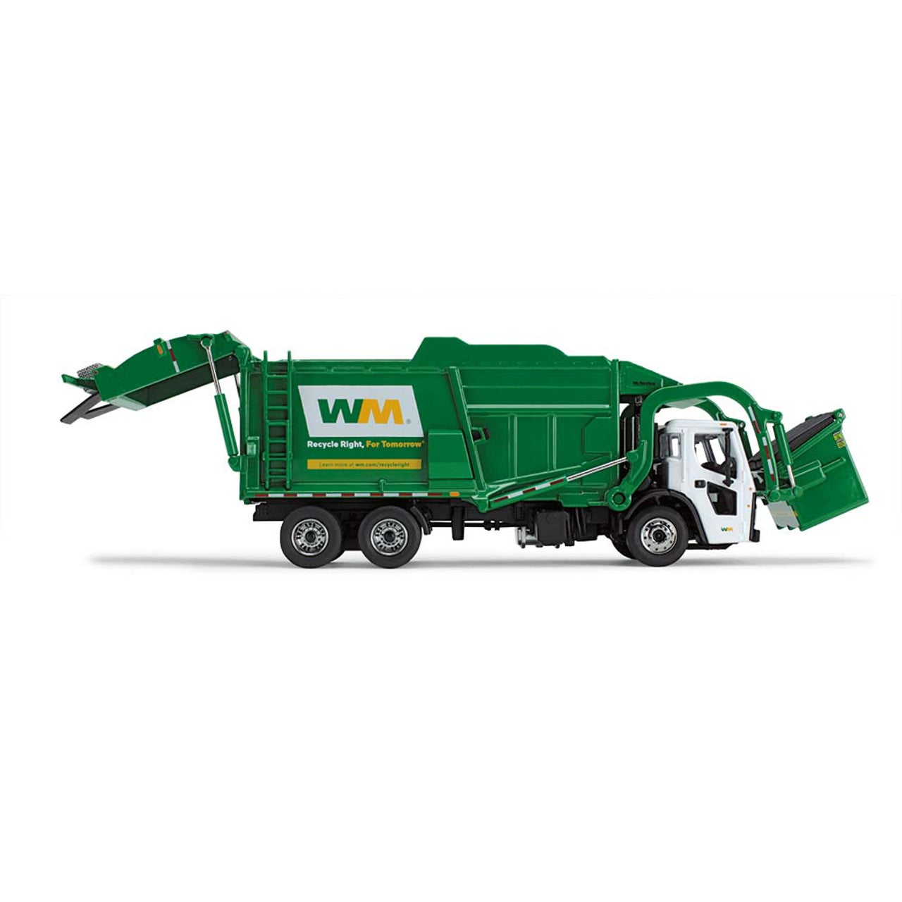 Mô hình xe DCP 1:64WM Mack LR With McNeilus Meridian Front Load Refuse Truck And Trash Bin 60-1796D