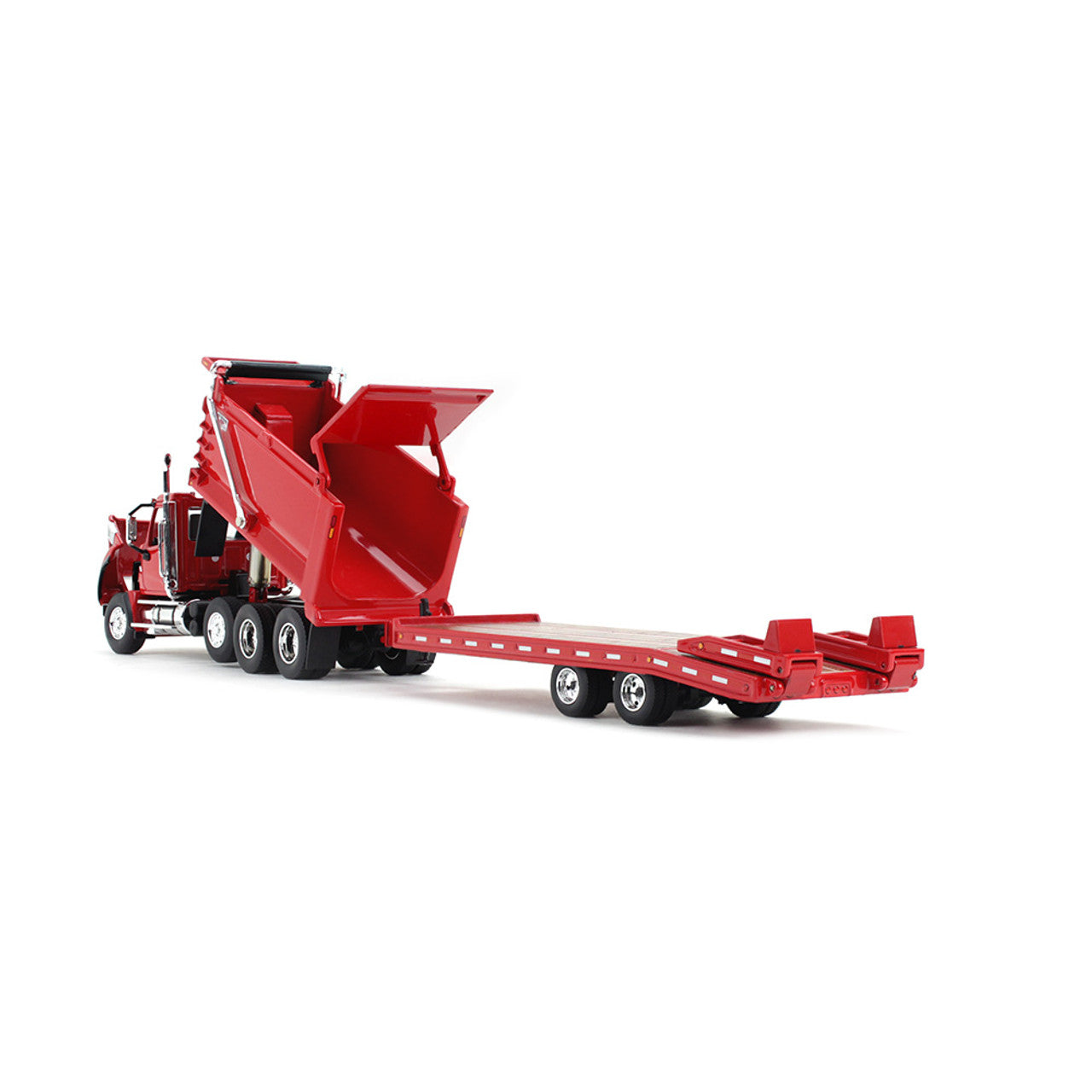 Mô hình xe DCP 1:64Viper Red Western Star 49X With Ox Bodies Dump & Beaver Tail Trailer 60-1884
