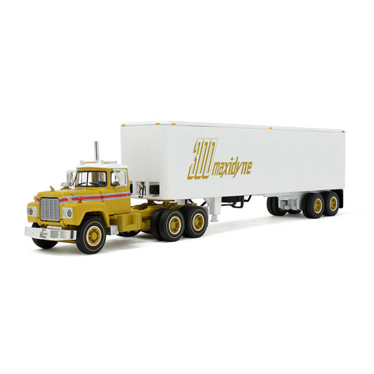 Mô hình xe DCP 1:64Mack Anniversary Mack R-Model Day Cab & 40' Vintage Trailer 60-2022