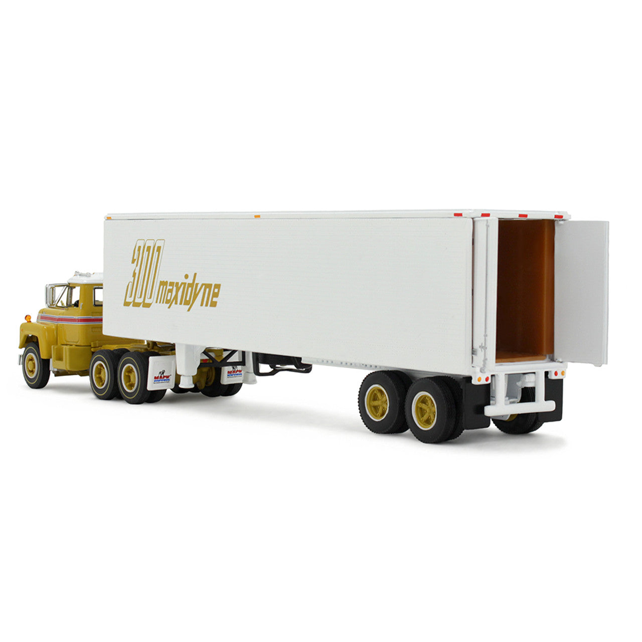 Mô hình xe DCP 1:64Mack Anniversary Mack R-Model Day Cab & 40' Vintage Trailer 60-2022