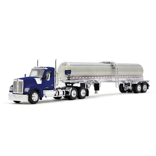 [PRE-SALE 07/2025] Mô hình xe DCP 1:64Viper Blue Kenworth W990 Day Cab With Walker Food Grade Tank Trailer 60-2094