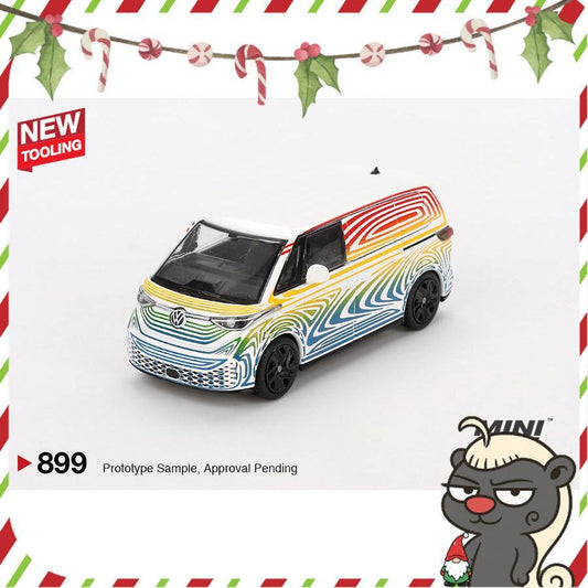 [HÀNG CÓ SẴN] Mocus Mô hình xe Mini GT 1:64 Volkswagen ID. Buzz Prototype "Rainbow" 899