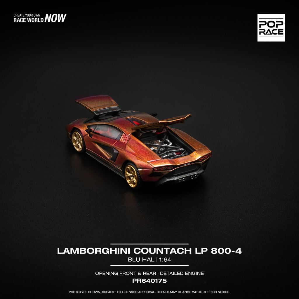 [HÀNG CÓ SẴN] Mô hình xe POPRACE 1:64 LAMBORGHINI COUNTACH LP 800-4 - BLU HAL PR640175
