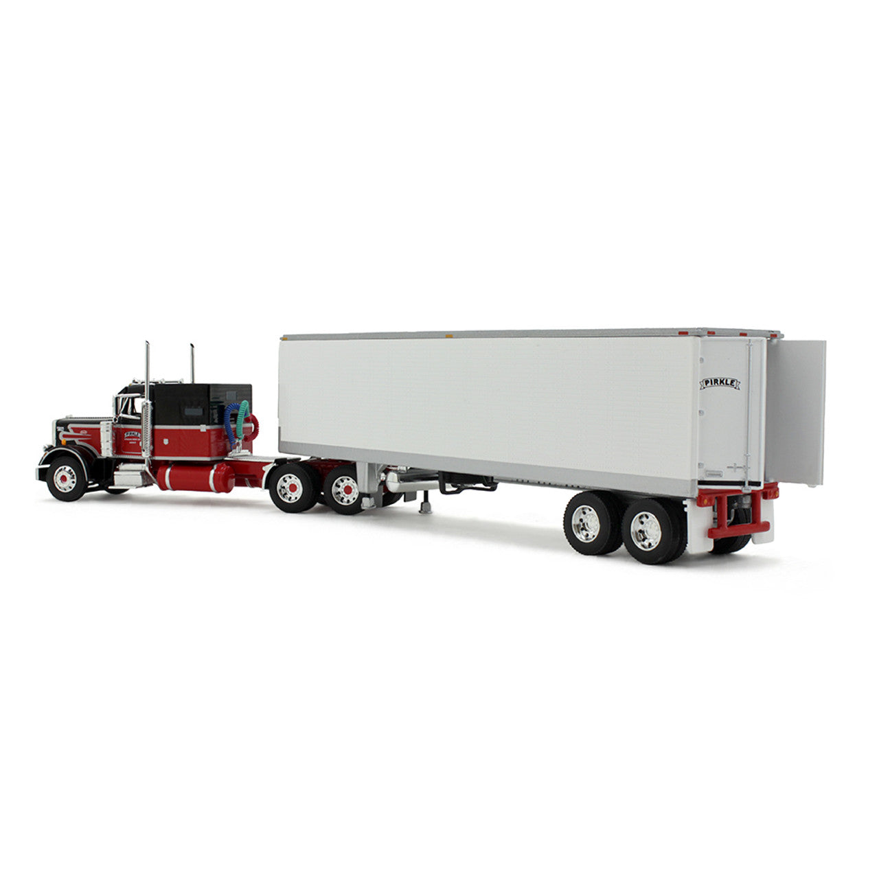 Mô hình xe DCP 1:64Legacy Series #1: Pirkle Refrigerated Freight Lines Peterbilt Model 359 With 60" Vintage Sleeper & 40' Vintage Trailer With Reefer 69-2017