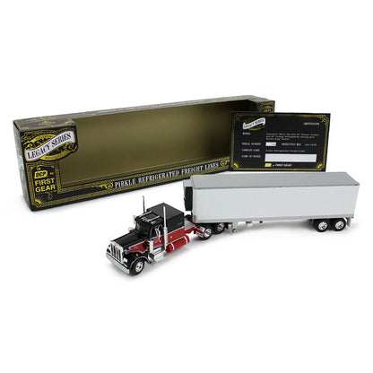 Mô hình xe DCP 1:64Legacy Series #1: Pirkle Refrigerated Freight Lines Peterbilt Model 359 With 60" Vintage Sleeper & 40' Vintage Trailer With Reefer 69-2017