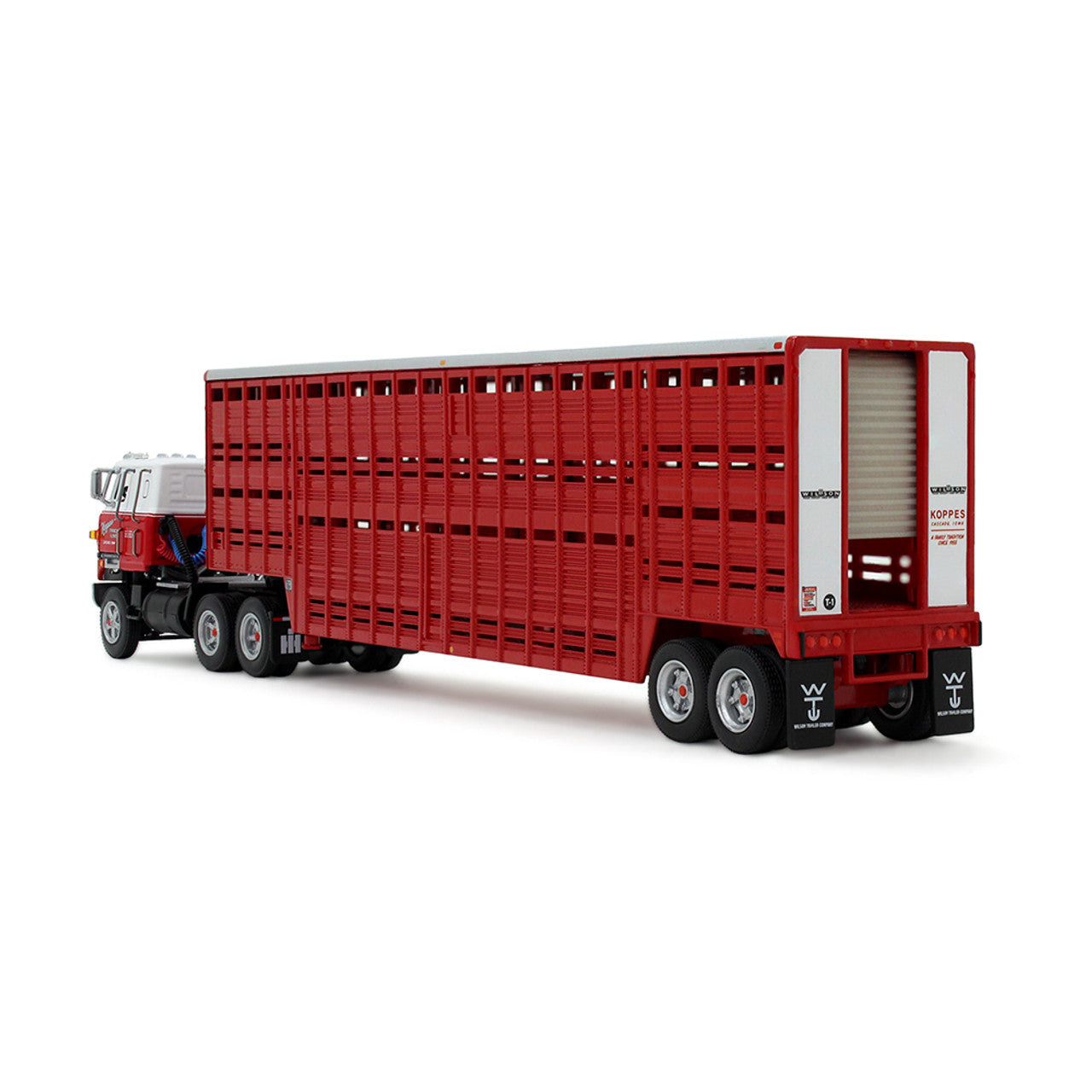 Mô hình xe DCP 1:64Koppes Truck Line International TranStar COE & 45' Wilson Vintage Livestock Trailer 69-2028