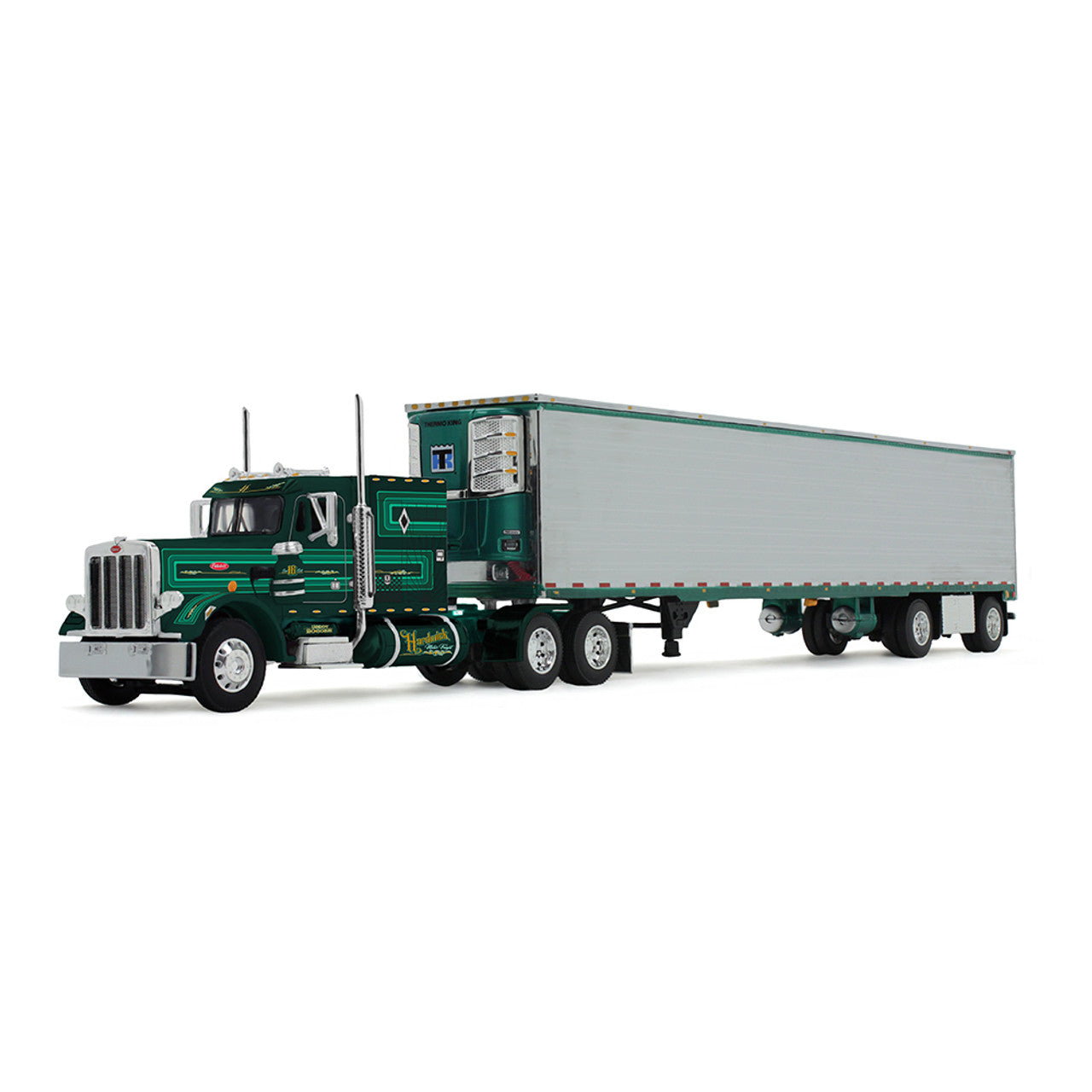 [PRE-SALE 08/2025] Mô hình xe DCP 1:64Big Rigs Series II #2: Hardwick Motor Freight Peterbilt Model 359 W/60" Vintage Sleeper & 53' Utility Trailer With Skirts 69-2100