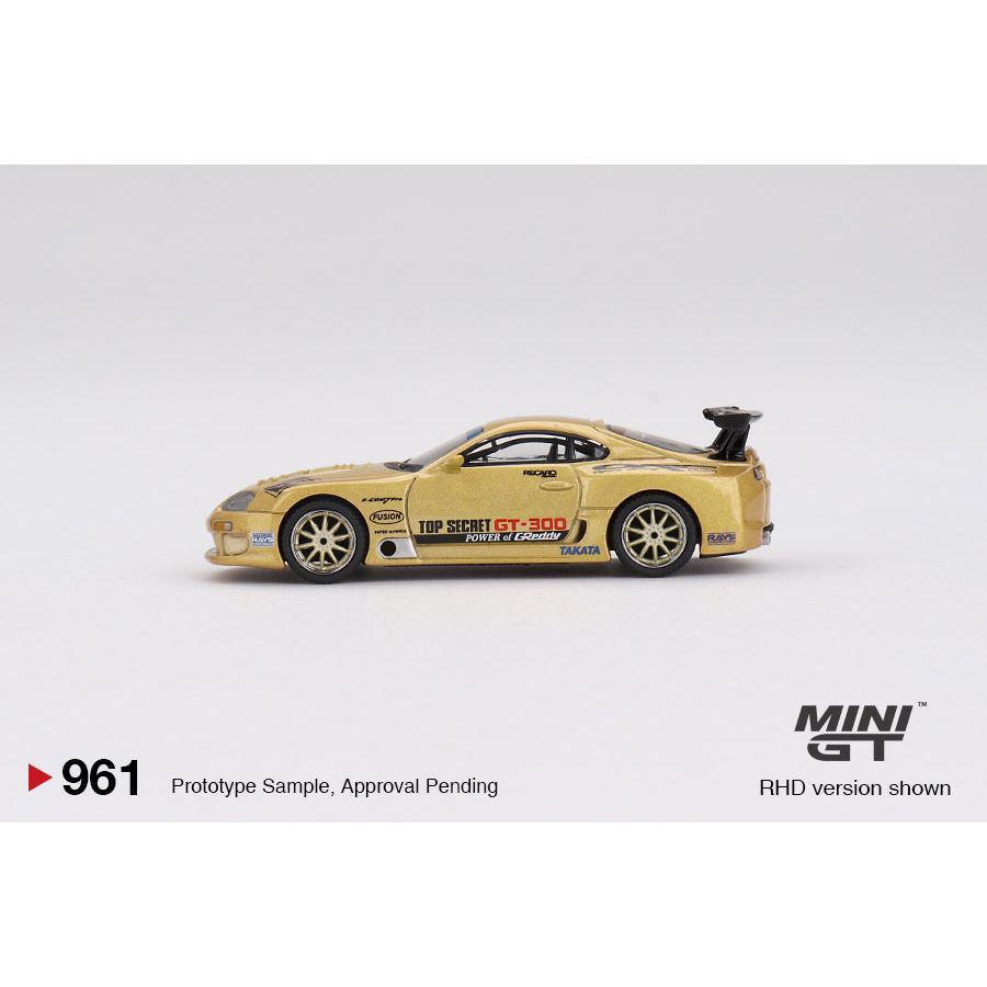 [HÀNG CÓ SẴN] Mocus Mô hình xe Mini GT 1:64 Toyota Supra (A80) Top Secret GT-300 Top Secret Gold 961