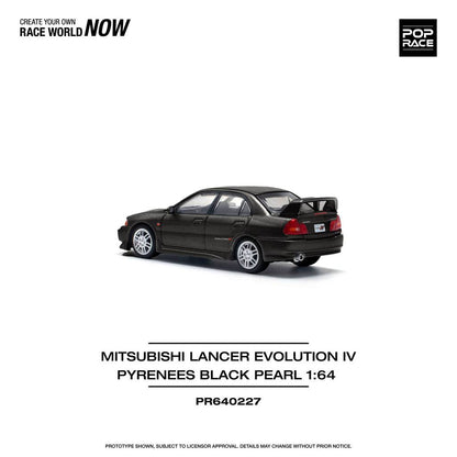 [HÀNG CÓ SẴN] Mô hình xe POPRACE 1:64 MITSUBISHI LANCER EVOLUTION IV - PYRENEES BLACK PEARL PR640227