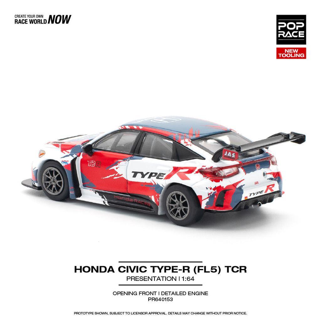 [HÀNG CÓ SẴN] Mô hình xe POPRACE 1:64 HONDA CIVIC TYPE-R (FL5) TCR PRESENTATION PR640153