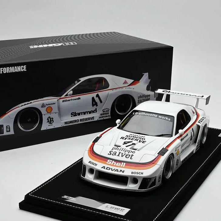 Mô hình xe INNO64 1/18 Mazda RX7 FD3S LB-SUPER SILHOUETTE resin