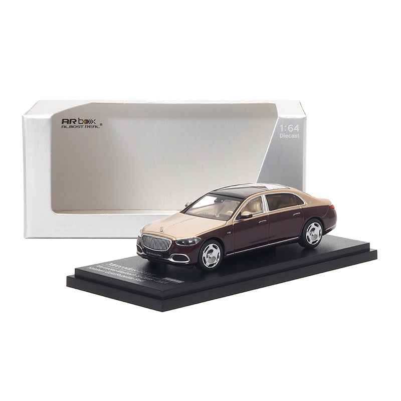 Mô hình xe ARbox(Almost Real) 1:64 Mercedes-Maybach S-Class 2021 Kalahari Gold/Tourmaline Red - 620122001