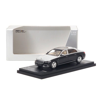 Mô hình xe ARbox(Almost Real) 1:64 Mercedes-Maybach S-Class 2021 Space Silver/Obsidian Black - 620120001
